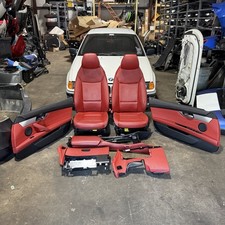 ☑️ 09-16 BMW E89 Z4 MANUAL HEATED LEATHER SEAT DOOR DASH RED INTERIOR SET OEM picture