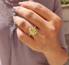 3.50 Ct Pear Cut Natural Sapphire & Diamond Wedding Ring 14K Yellow Gold picture