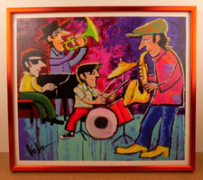 Vladimir Mingar aka Vova Embellished Print on Canvas 2/50 Band picture