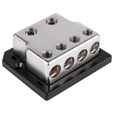 NEW SKAR AUDIO X2 1/0 GA INPUT TO X4 4 GA OUT DISTRIBUTION BLOCK | SK-DIST-BLK4 picture
