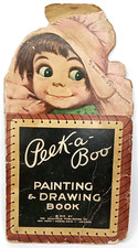 Antique 1915 Peak A Boo Painting & Drawing Book Saafield Publishing Chicago IL picture