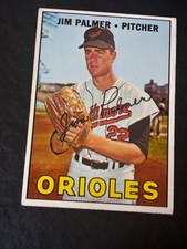 1967 Topps Jim Palmer #475 - No Creases - Stain on Back - VG/Better picture