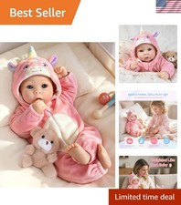 Gorgeous Pink Unicorn Baby Doll - 17-Inch Lifelike Doll Set for Gift Giving picture