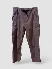 adidas Terrex Mens Hiking Pants L Gray Brown Belted Trail Cargo New No Tags picture