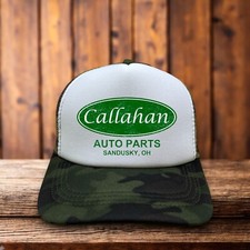 Callahan Auto Parts Mens Trucker Hat Camo Tommy Boy Sandusky Ohio Movie Cap picture