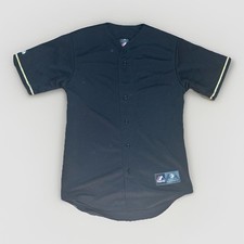 Majestic MLB Genuine Black & Gold Sleeve Stripes Blank Jersey Customizable picture