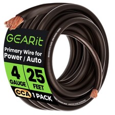 GEARit 4 Gauge 25' CCA Amplifier Power / Amp Ground Wire, Black/Blue/Red picture