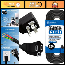 25ft Heavy Duty Extension Cord, 14 AWG, 15A 125V, 3-Prong Flat Plug, ETL Listed, picture