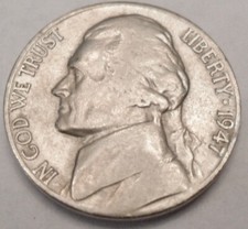 1947 P JEFFERSON NICKEL AVE CIRCULATED **FREE SHIPPING** picture