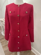 NWT Hyacinth House Tuckernuck Magenta Button Front Pocket Mid-Length Dress Med picture