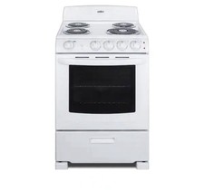 Summit Electric Range RE2411W 24 in 2.9cu ft White 4 Burners PICK UP ,PHOENIX AZ picture