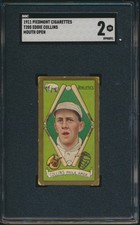 1911 T205 PIEDMONT GOLD BORDER EDDIE COLLINS MOUTH OPEN SP SGC 2 GOOD HOF picture