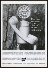 1962 Independent Telephone outdoor rotary phone photo vintage print ad picture