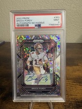 Panini 2022 Prizm Rookies Brock Purdy RC Auto No Huddle Disco #353 PSA 9 picture