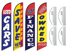 Car Dealership Promotional Package - 4 Swooper Feather Flags for Outdoor... picture