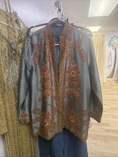 Vintage Embroidered East Asian Indian Kashmiri Suzani Dress Coat picture