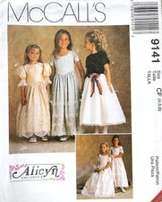 1990's McCall's Alicyn Children's Dress Pattern 9141 Size 4-6 UNCUT picture