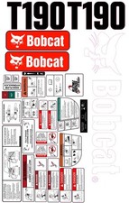 Fits Bobcat T190 Decal Kit Skid Steer / safety decals 3M VINYL /  picture