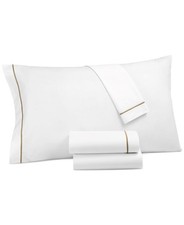 Hotel Collection Italian Percale 100% Cotton 300TC 4-Pc. White Full Sheet Set picture