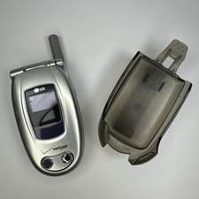 Vintage LG VX6000 Verizon Silver Cell Flip Phone w/ Clip picture