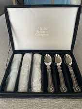 The Bombay Company 6-Piece VTG Demitasse renaissance  teaspoons in original case picture