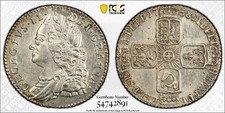1758 Great Britain Six Pence 6D PCGS Unc Details  S-3711 George II Great Luster picture