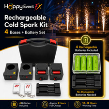 Happy Event FX 4 Pcs Cold Spark Base Kit with Rechargeable Batteries picture