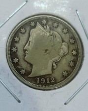1912-D Liberty Nickel Fine Semi Key Better Date picture