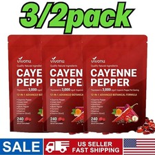 3/2PACK Cayenne Pepper Softgels Supplement - 240 Capsules NEW  picture