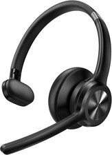 AI Trucker Headset Wireless Bluetooth 5.2 Noise Cancelling Mic For Phones PC US picture