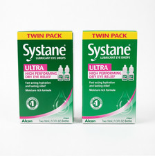 2x Alcon Systane Ultra Lubricant Eye Drops Twin Pack 4x10ml Dry Eye Relief picture