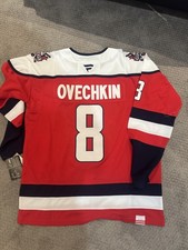 Alex Ovechkin Washington Capitals Red Flying Eagle Jersey Mens Size XL (54) picture