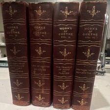 Johann Wolfgang von Goethe Works Vol III, IV, VI, VII Leather Illustrated Set picture