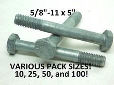 10, 25, 50,100 PACK Hex Cap Screw 5/8