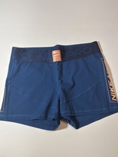 Nike Pro Dri Fit Blue Compression Shorts Size Large picture