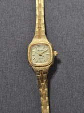 Vintage Michele Women’s Gold Tone Quartz Dress Watch Japan Movement RUNNING picture