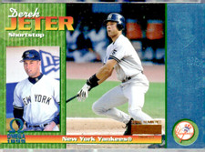 1999 PACIFIC OMEGA PLATINUM BLUE PARALLEL BLANK SERIAL #163 DEREK JETER RARE 1/1 picture
