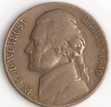 1940-D US Jefferson Five Cent Very Fine Circulated Coin Free Post Tracking  picture
