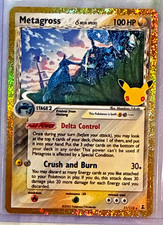 Metagross 30th Anniversary 11/113 EX Delta Species Gold Holo Pokeman Card picture