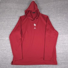 Oklahoma Sooners Shirt Mens XL Red NCAA Basketball Jordan Dri Fit Hoodie picture