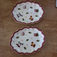 2 Villeroy and  Boch  Christmas Toy's Delight Pattern butter plate pats 4 inches picture