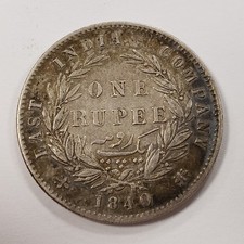 1840 East India Company One Rupee - .3438ASW - SKU-Q4742 picture