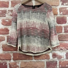 Anthropologie W5 Top Womens Small Multicolor Boho Abstract Textured Knit Shirt picture