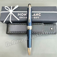 MONTBLANC  Meisterstück Luxury Solitaire Blue Hour LeGrand Fountain Pen picture