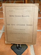1894 FIVE CIVILIZED TRIBES In INDIAN TERRITORY Original  Document US Census picture