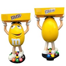 M&M Yellow Candy Large Life Size Plastic Character Display W/ Storage Tray Roll picture