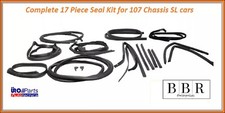17 Piece Master Seal Kit for Mercedes all W107 380SL 450SL 560SL DOORS/TRUNK/TOP picture