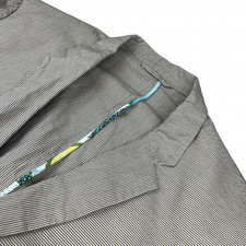 Desigual Men's Cotton Blend Lightweight 2-Button Blazer Gray Stripe • 46L US picture