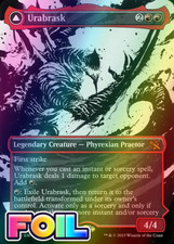 x1 Urabrask // The Great Work MOM MTG 299 FOIL BORDERLESS MYTHIC M/NM 1x picture