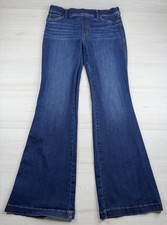 Spanx Clean Indigo Bootcut Trouser Blue Dark Wash Pull On Flare Stretch Women XL picture